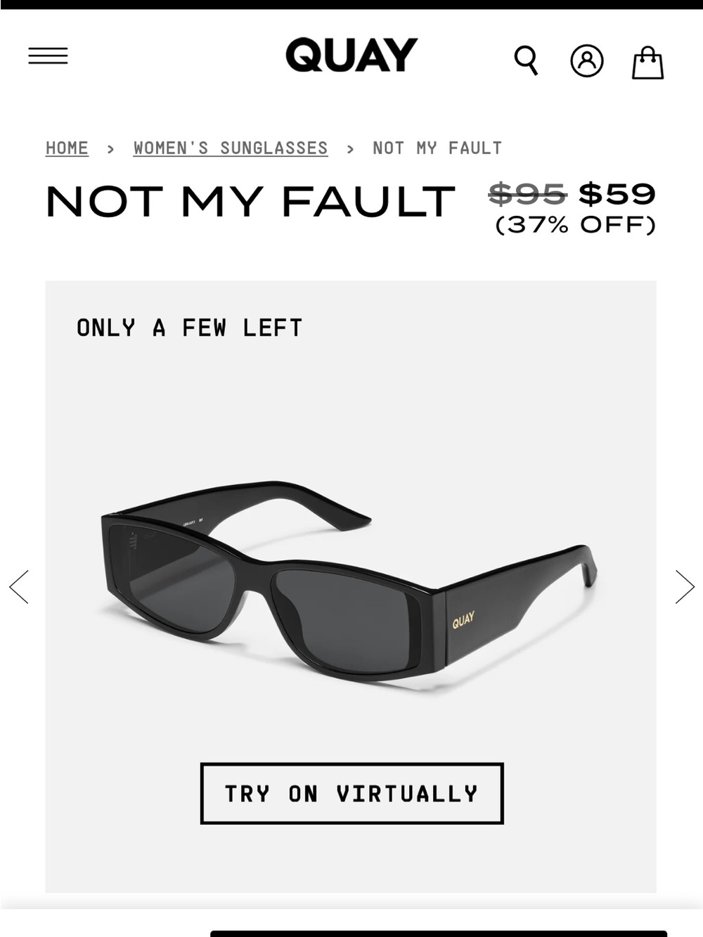 Quay Black Sunglasses